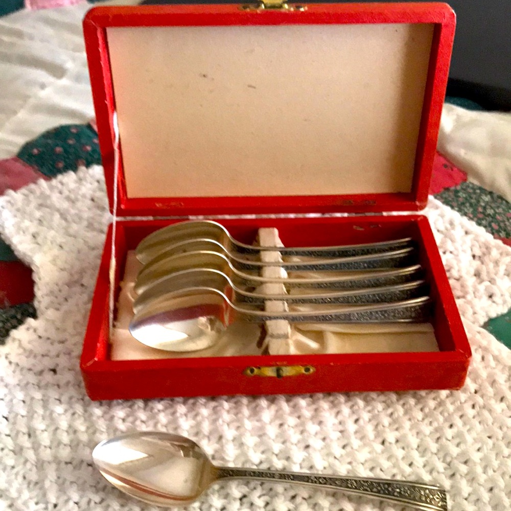 Yamazaki silver teaspoons set of 6